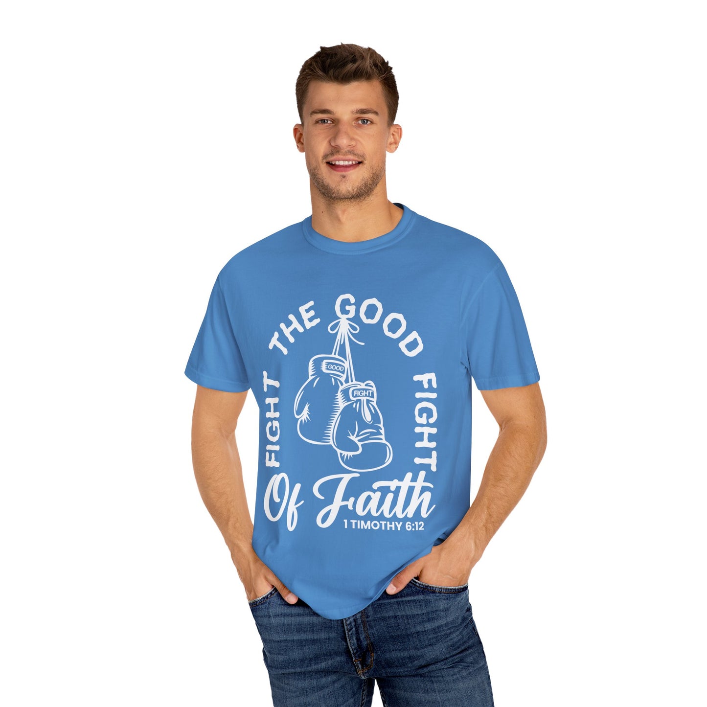 Fight The Good Fight Tee Blue
