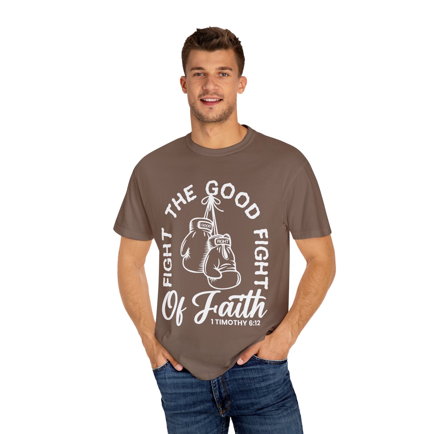 Fight The Good Fight Tee Brown