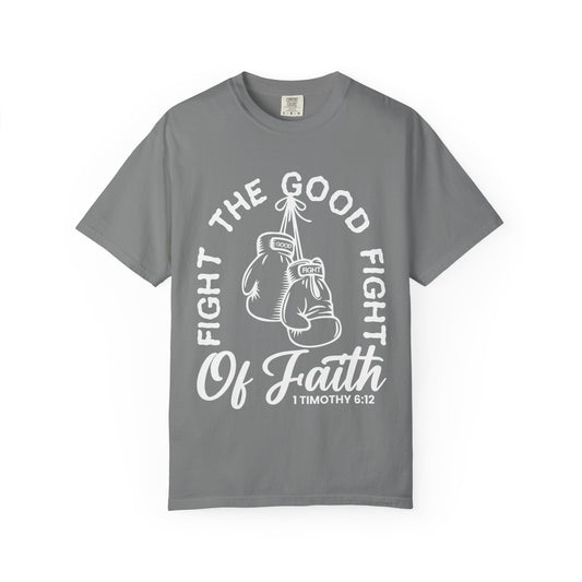 Fight The Good Fight Tee Light Gray