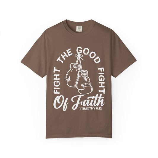 Fight The Good Fight Tee Brown